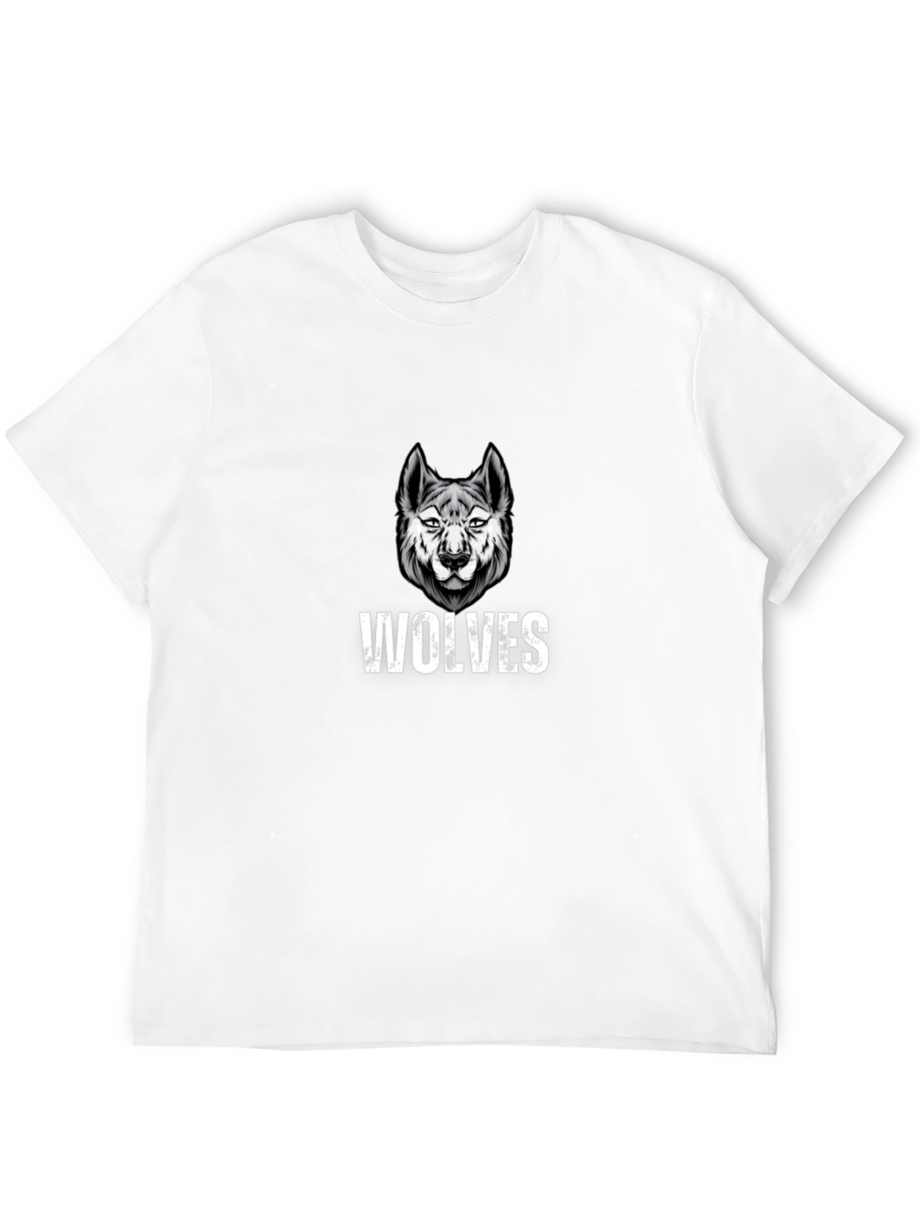 Black Wolves Graphic Print Black T-Shirt view 12