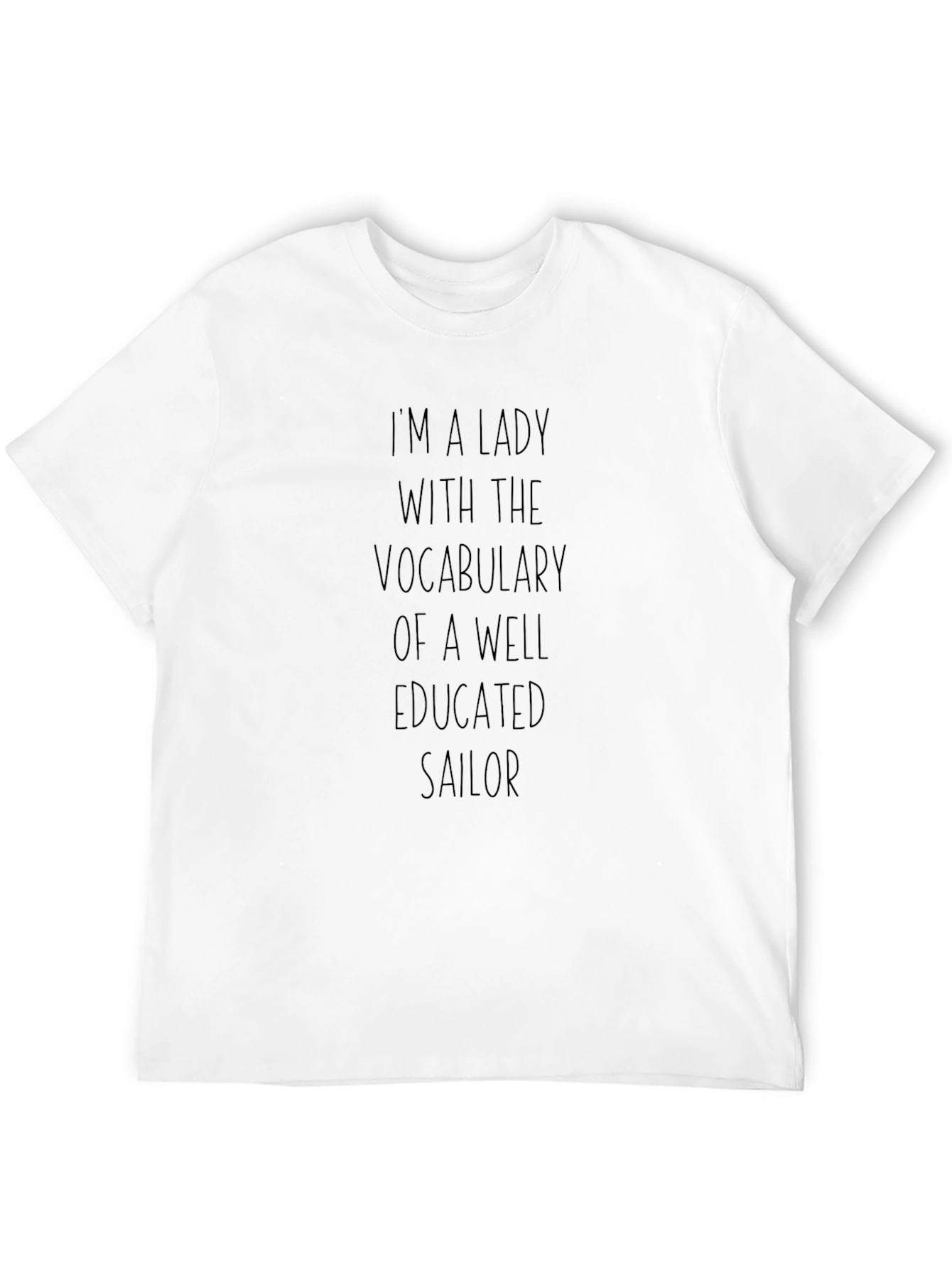 Black Lady with Sailor Vocabulary T-Shirt view 12
