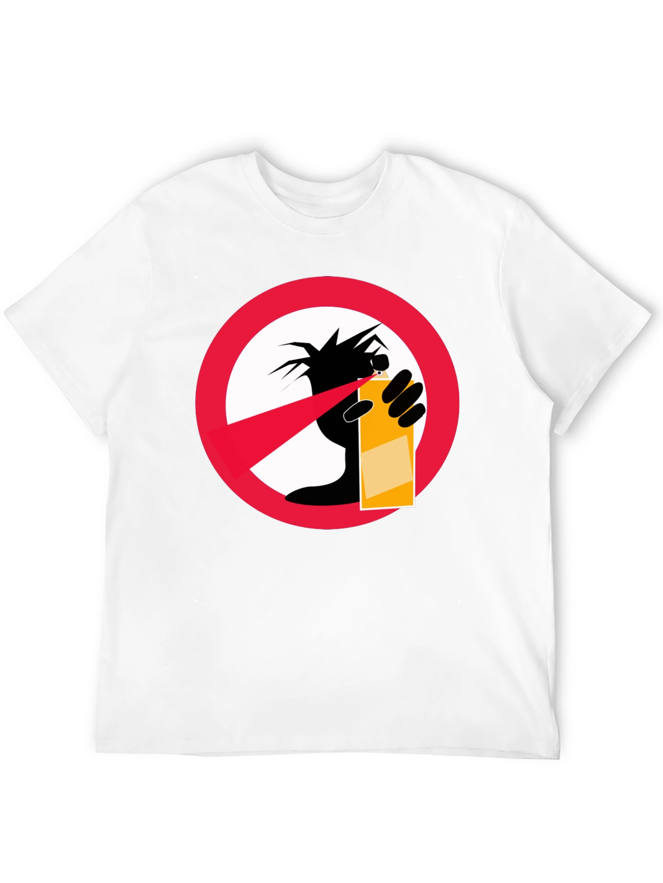 Black No Graffiti Black T-Shirt view 12