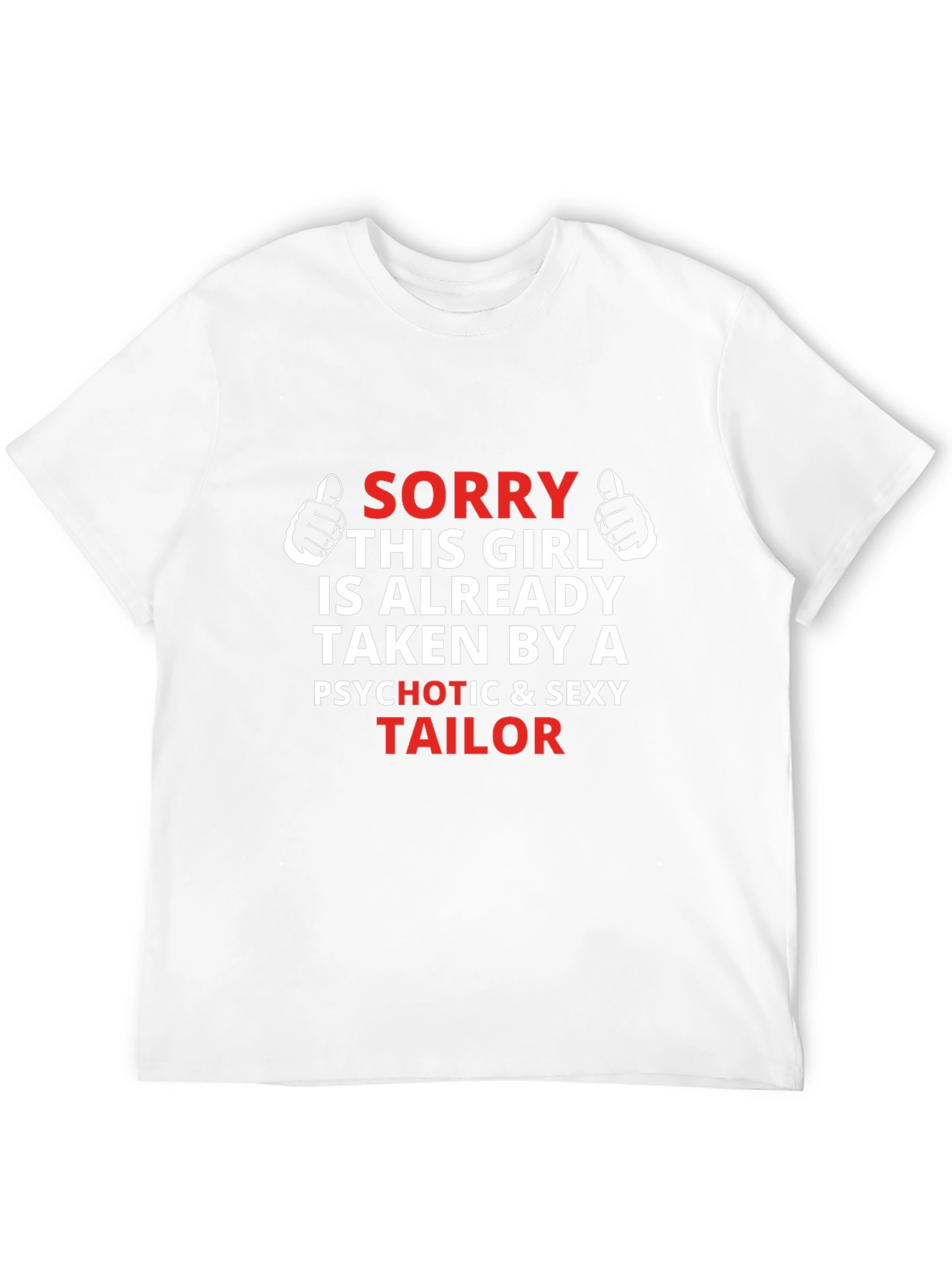 Black Humorous "Taken by a Sexy Tailor" Graphic Tee view 12