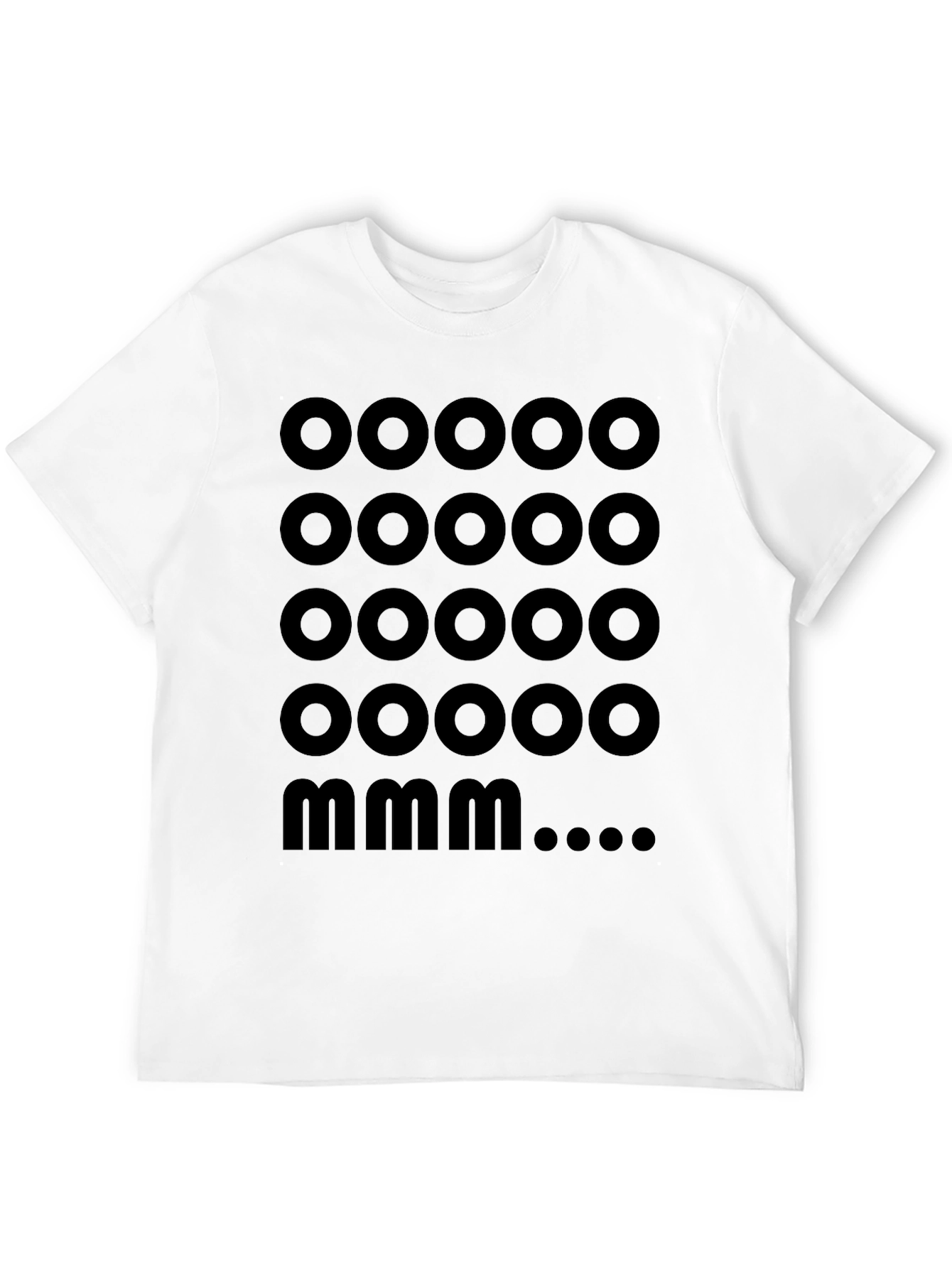 Black Minimalist OOOO MMM T-Shirt - Black view 12