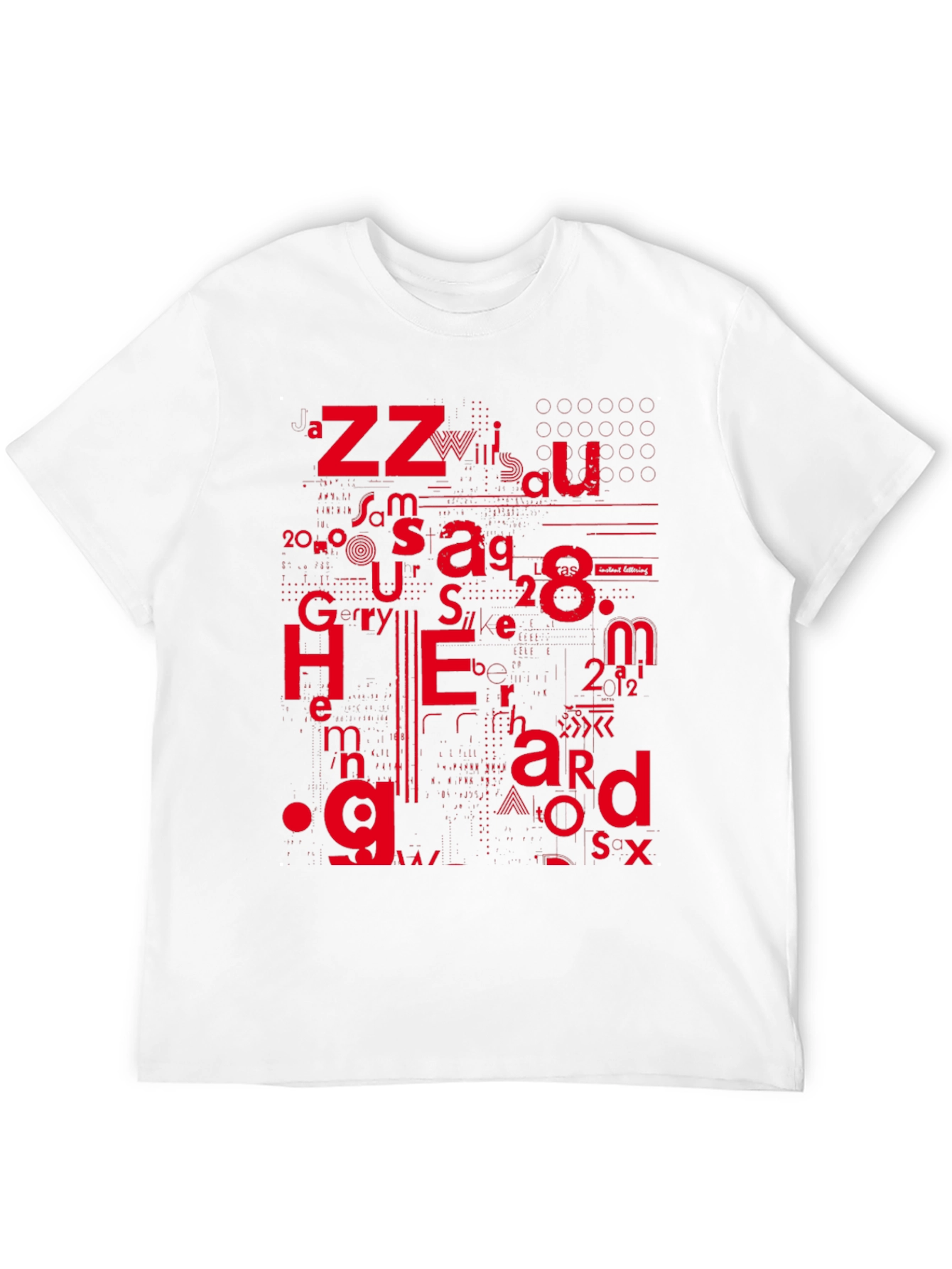 Abstract Typographic Graphic Black T-Shirt - 12