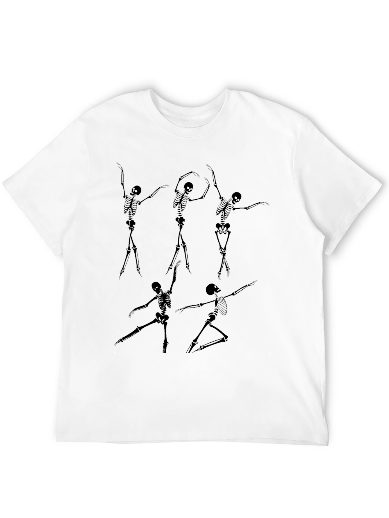 Black Dancing Skeleton Graphic Tee - Black view 12