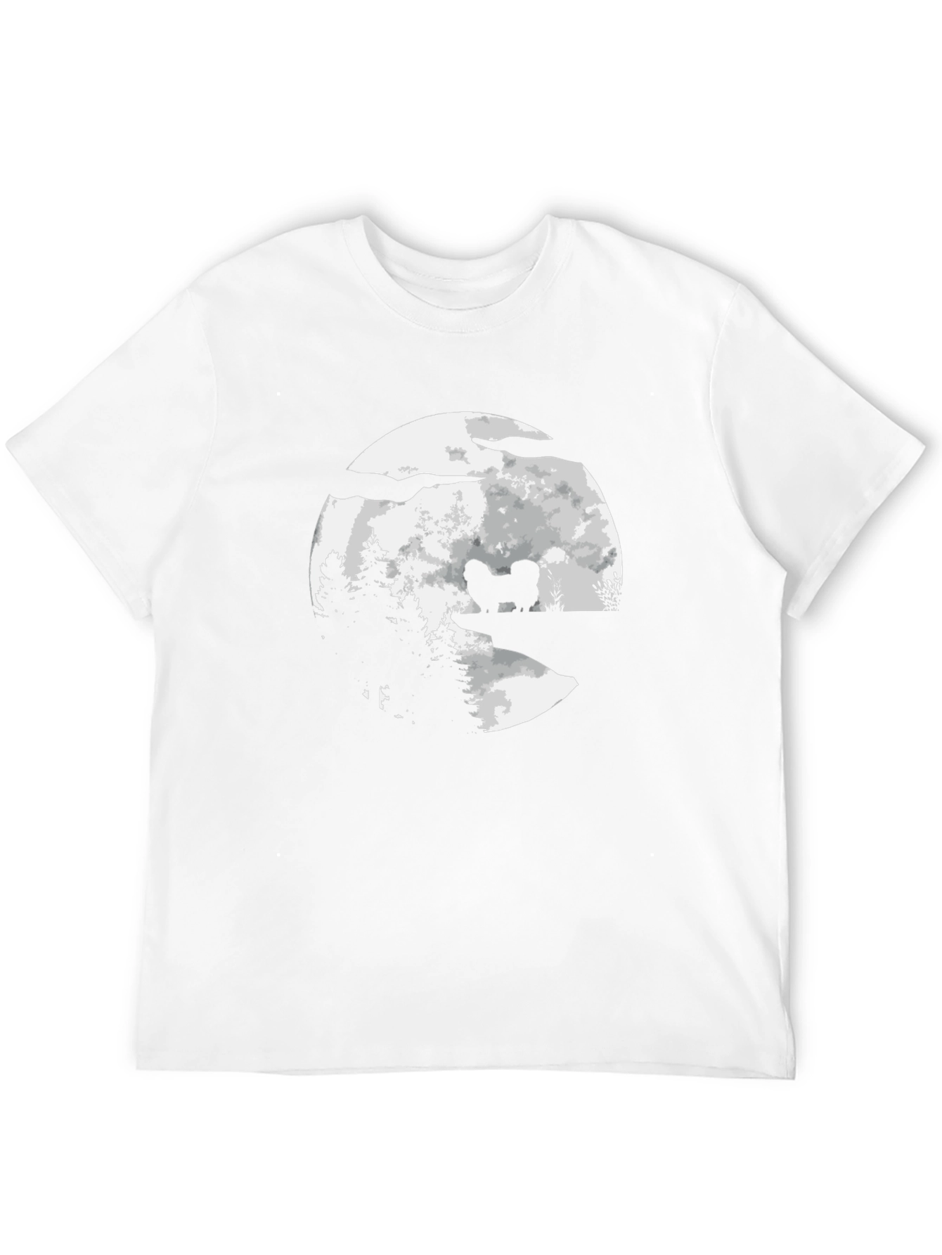 Black Dog Moon Silhouette Graphic T-Shirt view 12