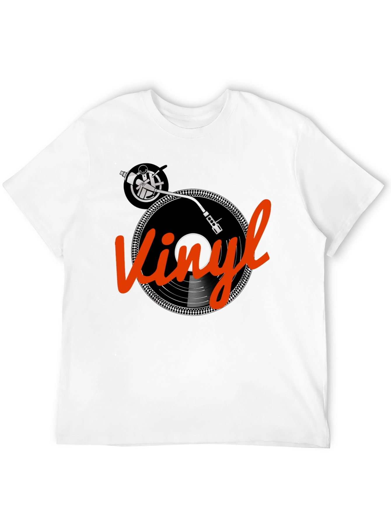 Black Vinyl Record T-Shirt - Turntable Graphic Tee view 12