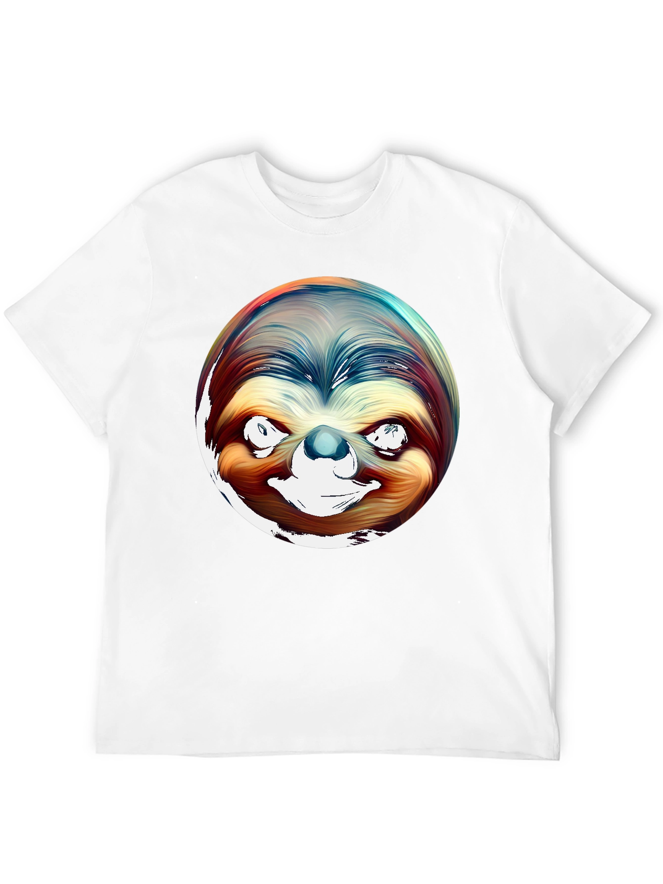 Black Sloth Graphic Tee - Men's Black Cotton T-Shirt view 12