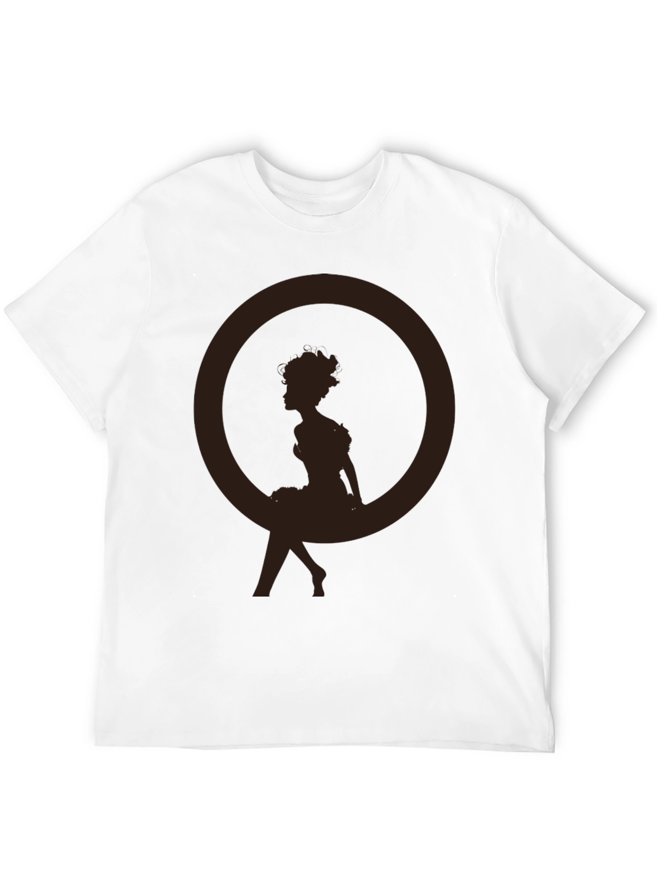 Black Silhouette Girl Tee - Casual Graphic T-Shirt view 12