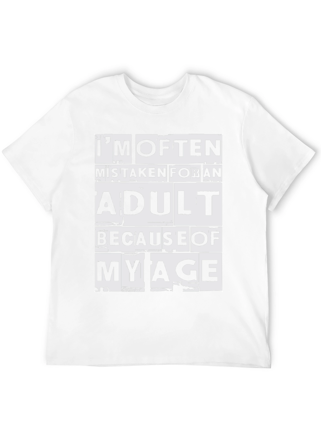 Black I'm Often Mistaken Adult T-Shirt view 12
