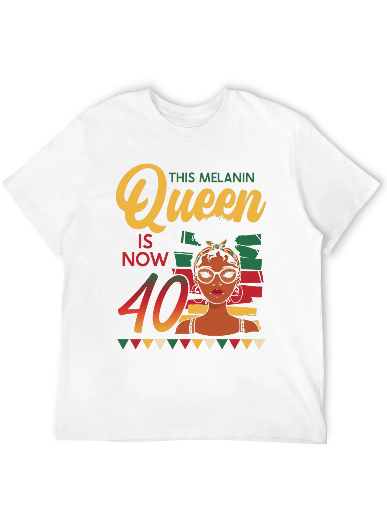 Melanin Queen 40th Birthday T-Shirt - 12
