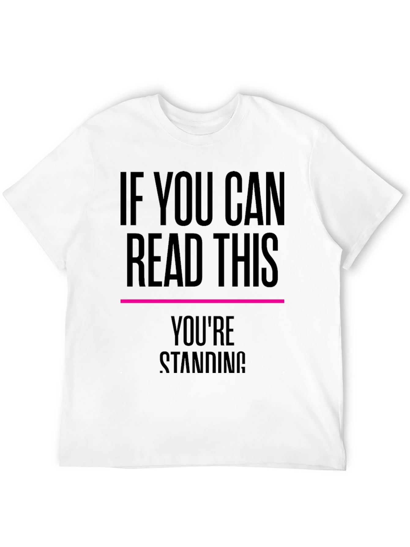 Black Humorous "If You Can Read This" Graphic T-Shirt view 12