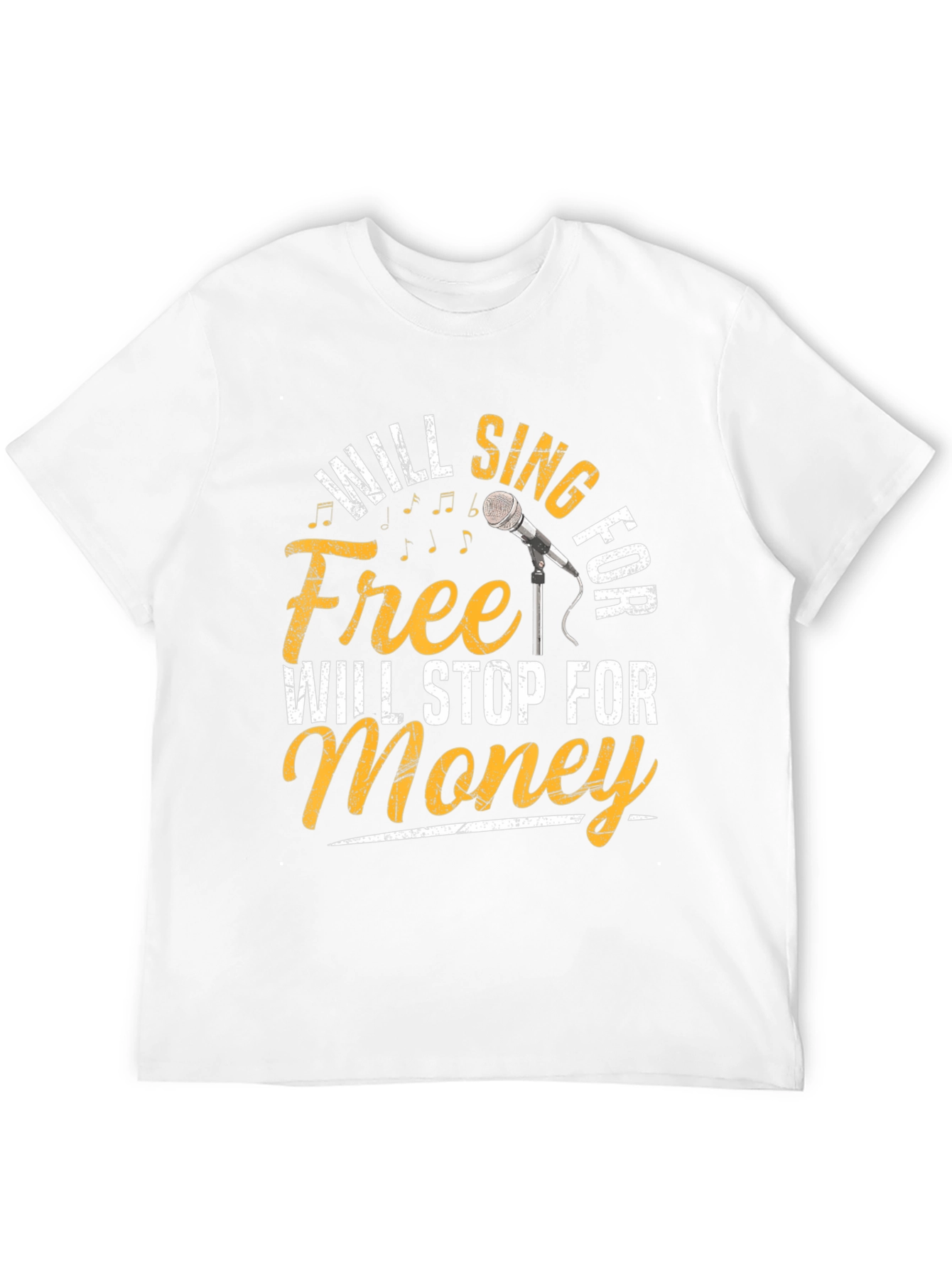 Black Will Sing for Free Men's Black T-Shirt view 12