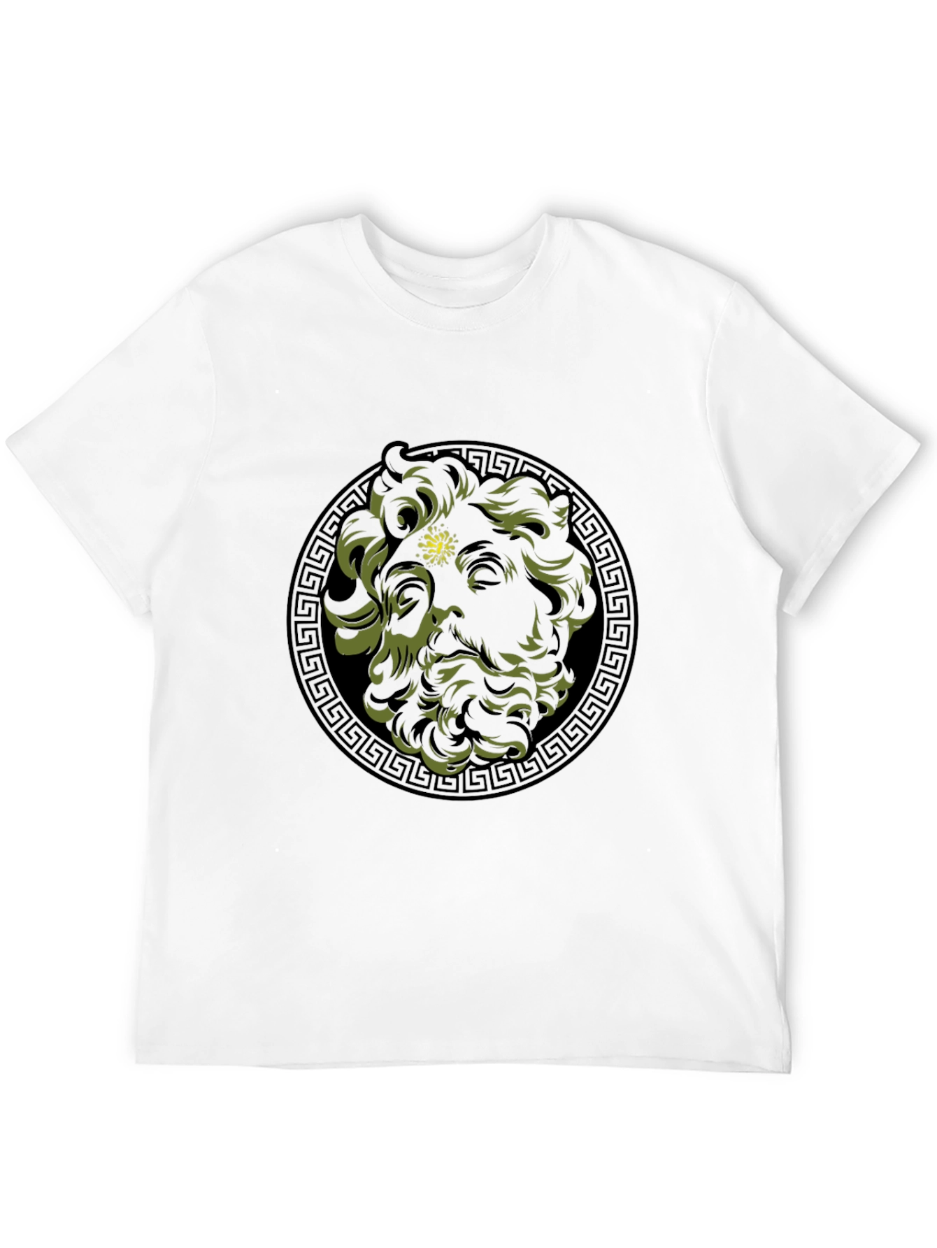 Black Greek God Medusa Graphic Tee - Black view 12