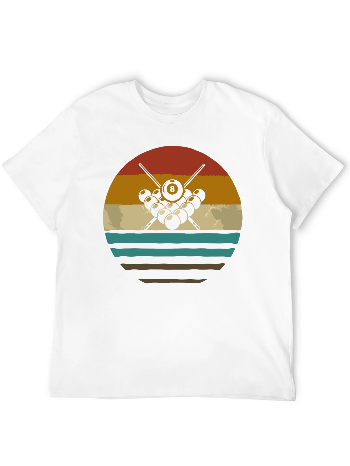 Vintage Billiards T-Shirt - 8 Ball Design - 12
