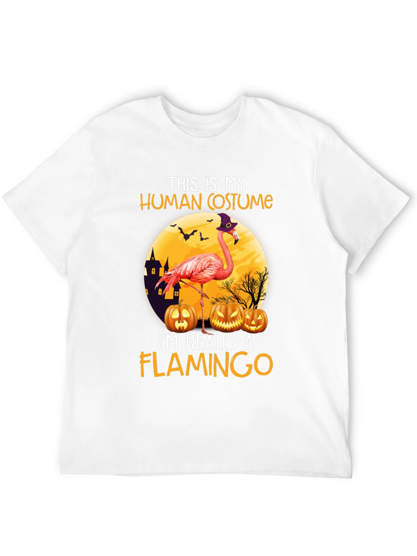 Black Flamingo Halloween Costume T-Shirt view 12
