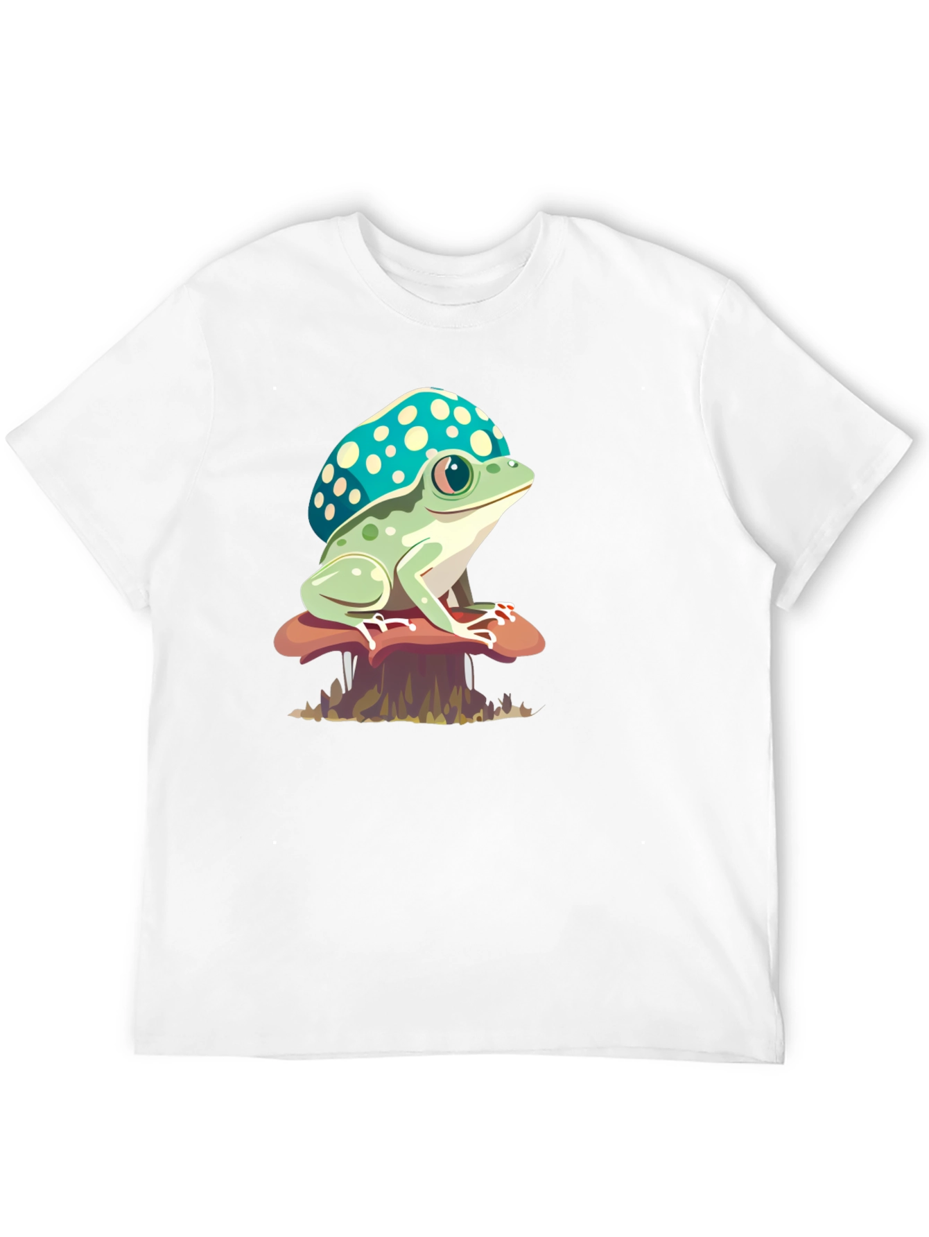 Black Frog on Mushroom Tee view 12