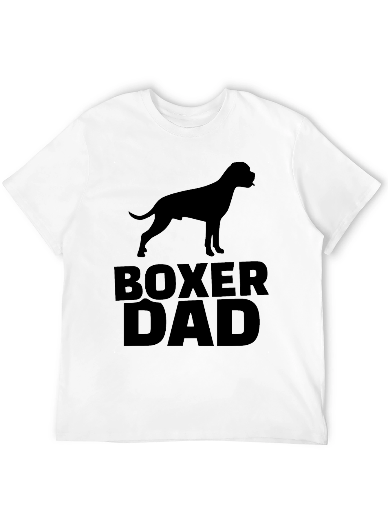 Black Boxer Dad Graphic T-Shirt - Black Dog Lover Tee view 12