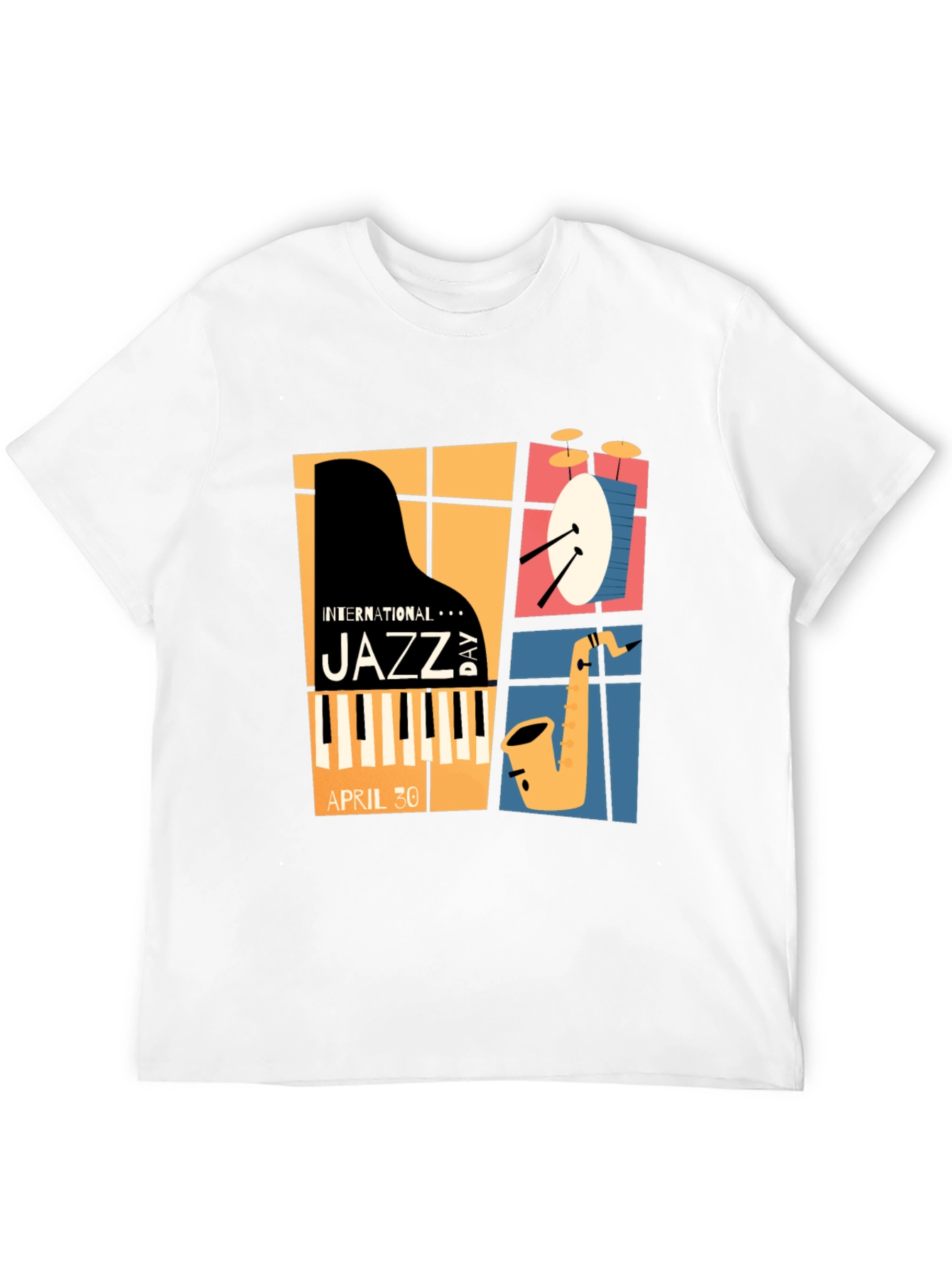 Black International Jazz Day Graphic T-Shirt view 12