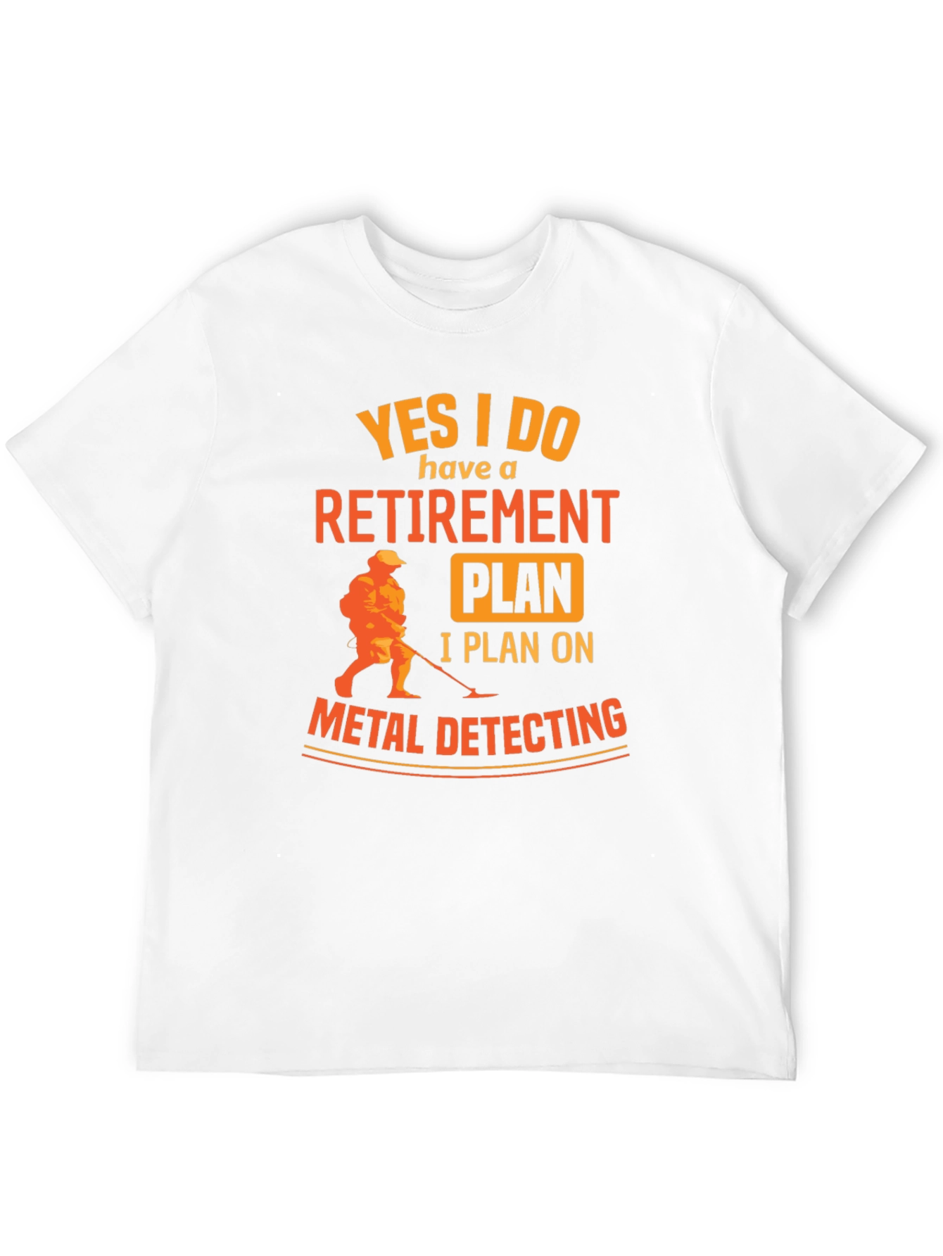 Black Retirement Plan Metal Detecting Graphic Tee view 12
