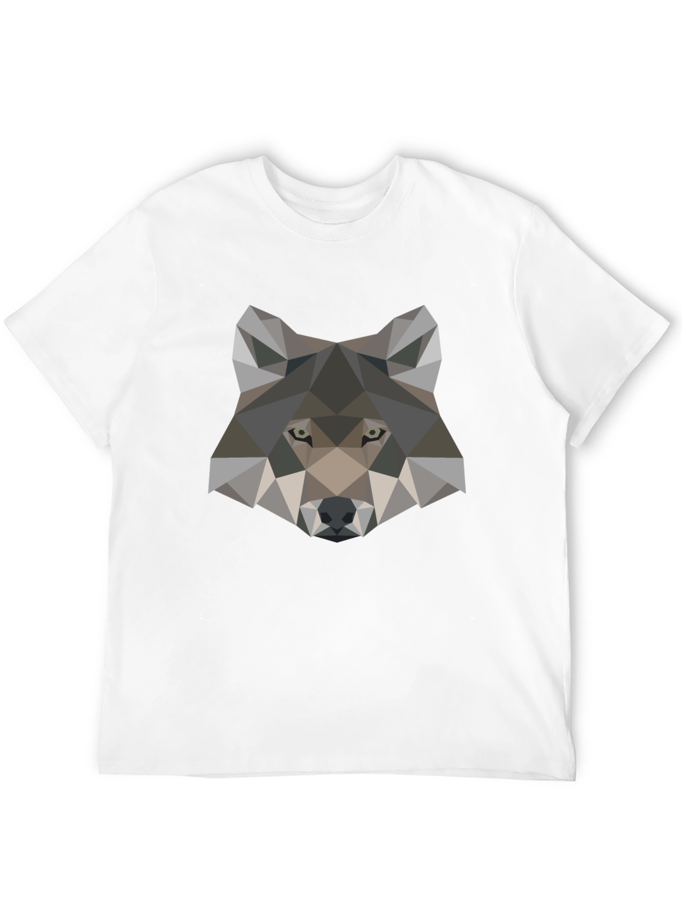 Black Geometric Wolf Graphic Tee - Stylish Men's T-Shirt view 12