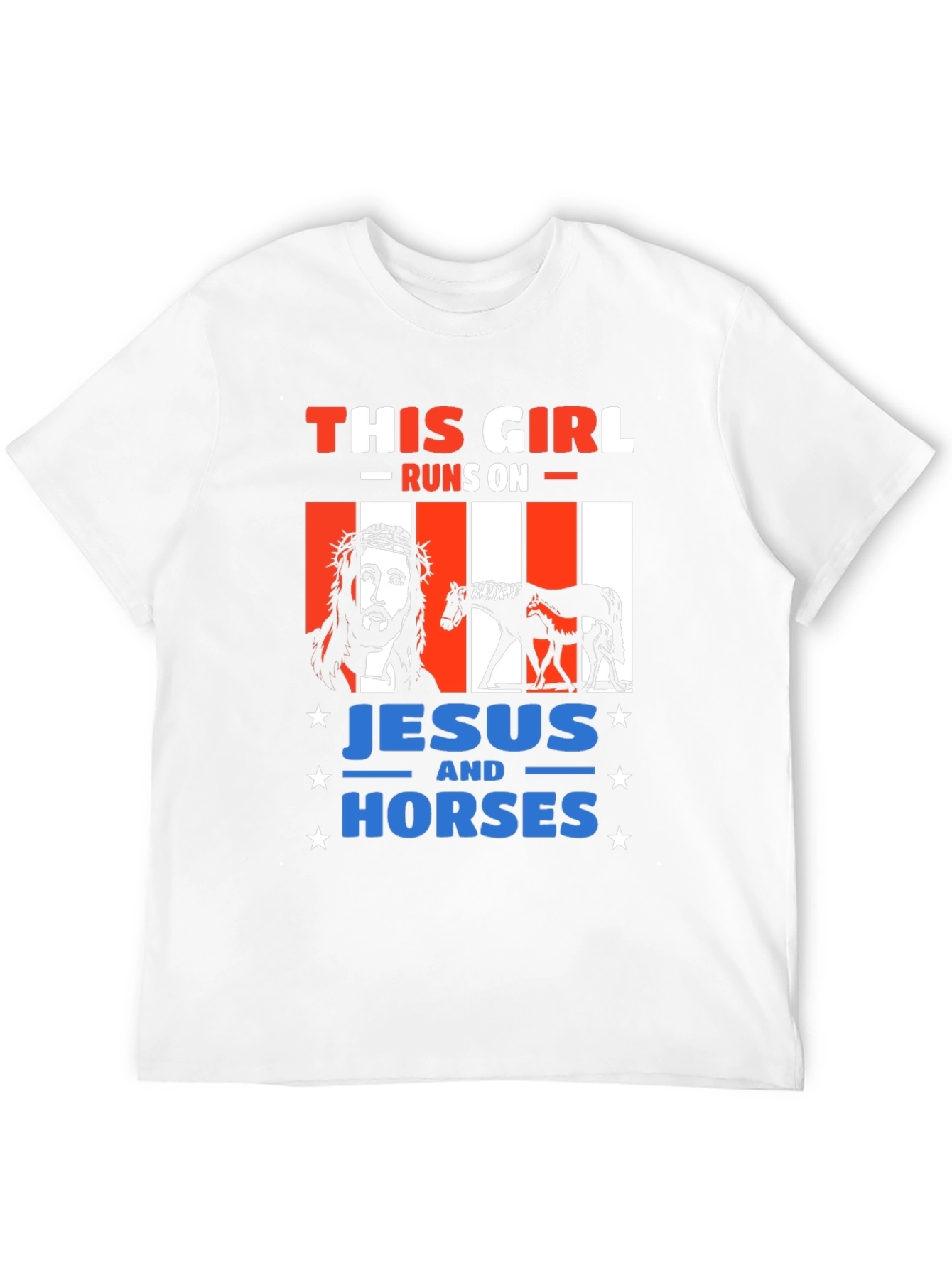 Black This Girl Runs On Jesus and Horses T-Shirt view 12
