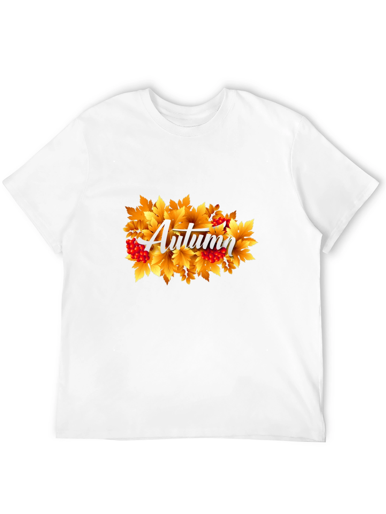 Black Autumn Leaves Graphic Tee - Black Cotton view 12