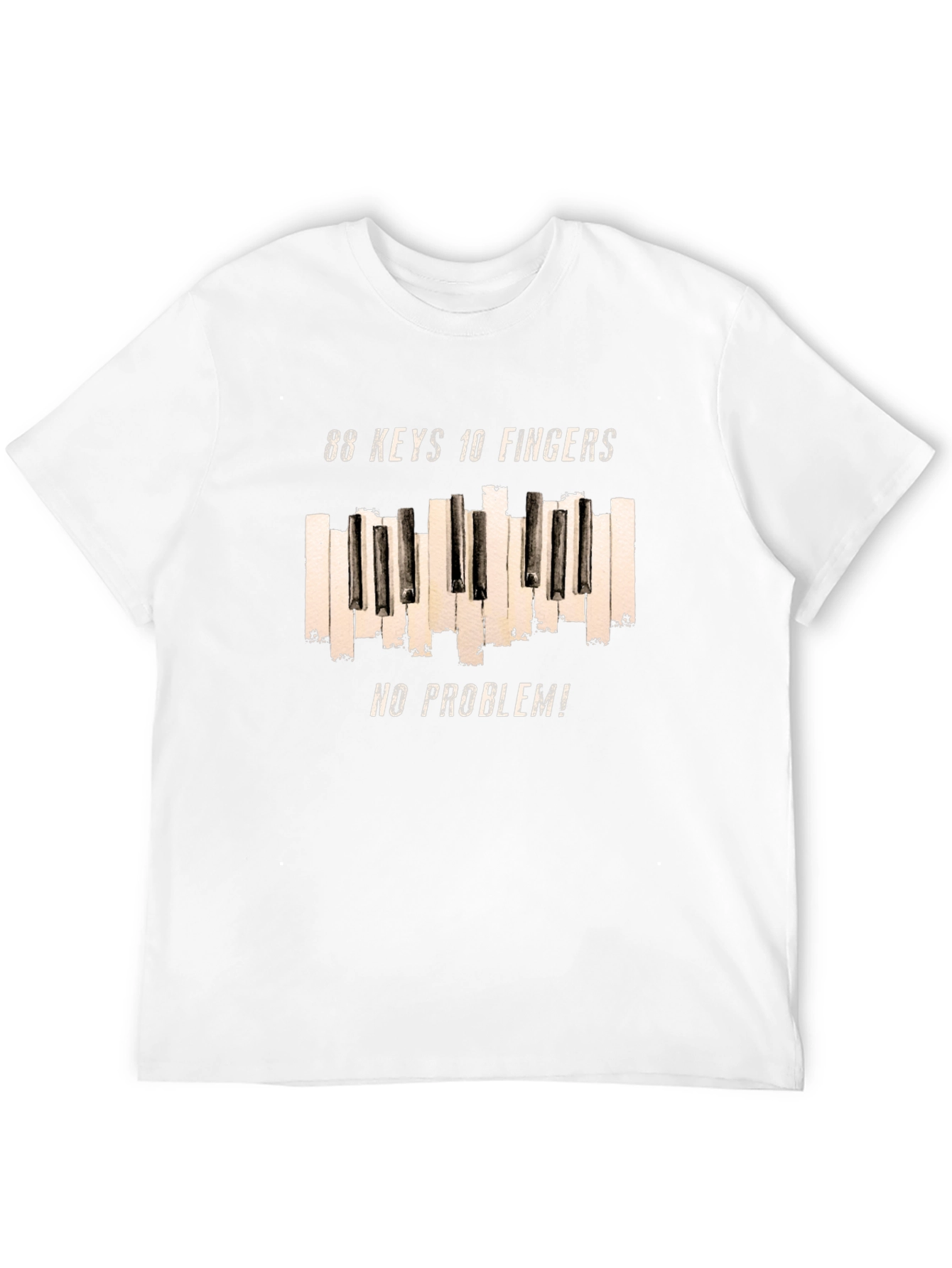 Black 88 Keys 10 Fingers No Problem T-Shirt view 12