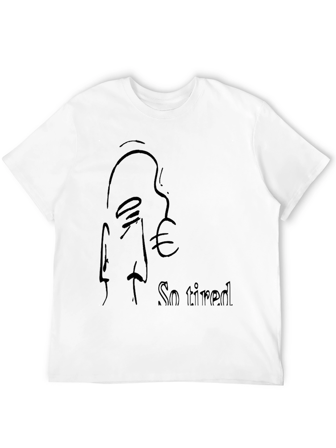 Black So Tired Black T-Shirt - Relaxed Fit view 12