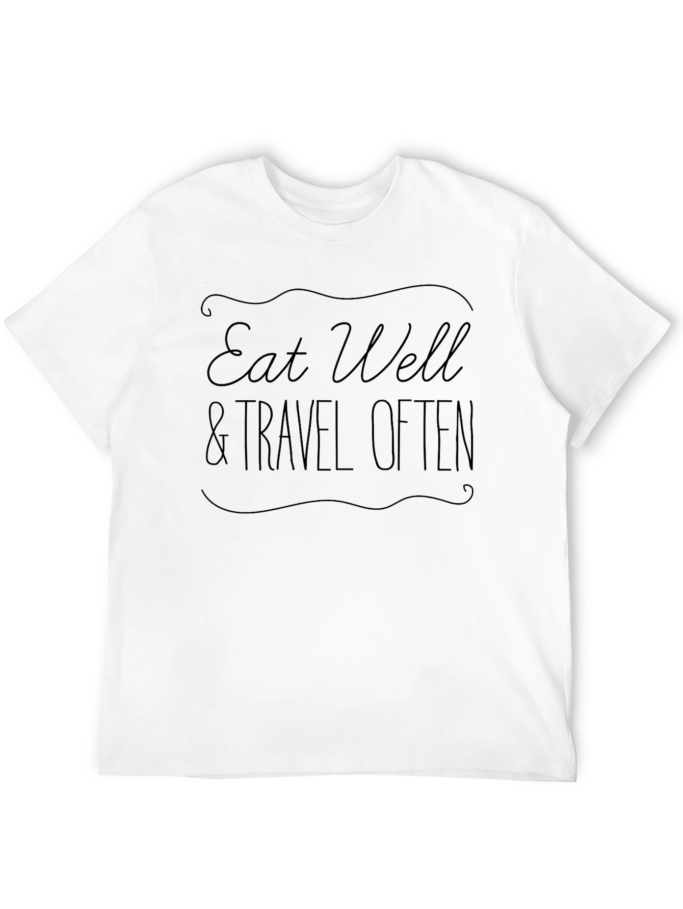 Black Eat Well & Travel Often Black T-Shirt view 12