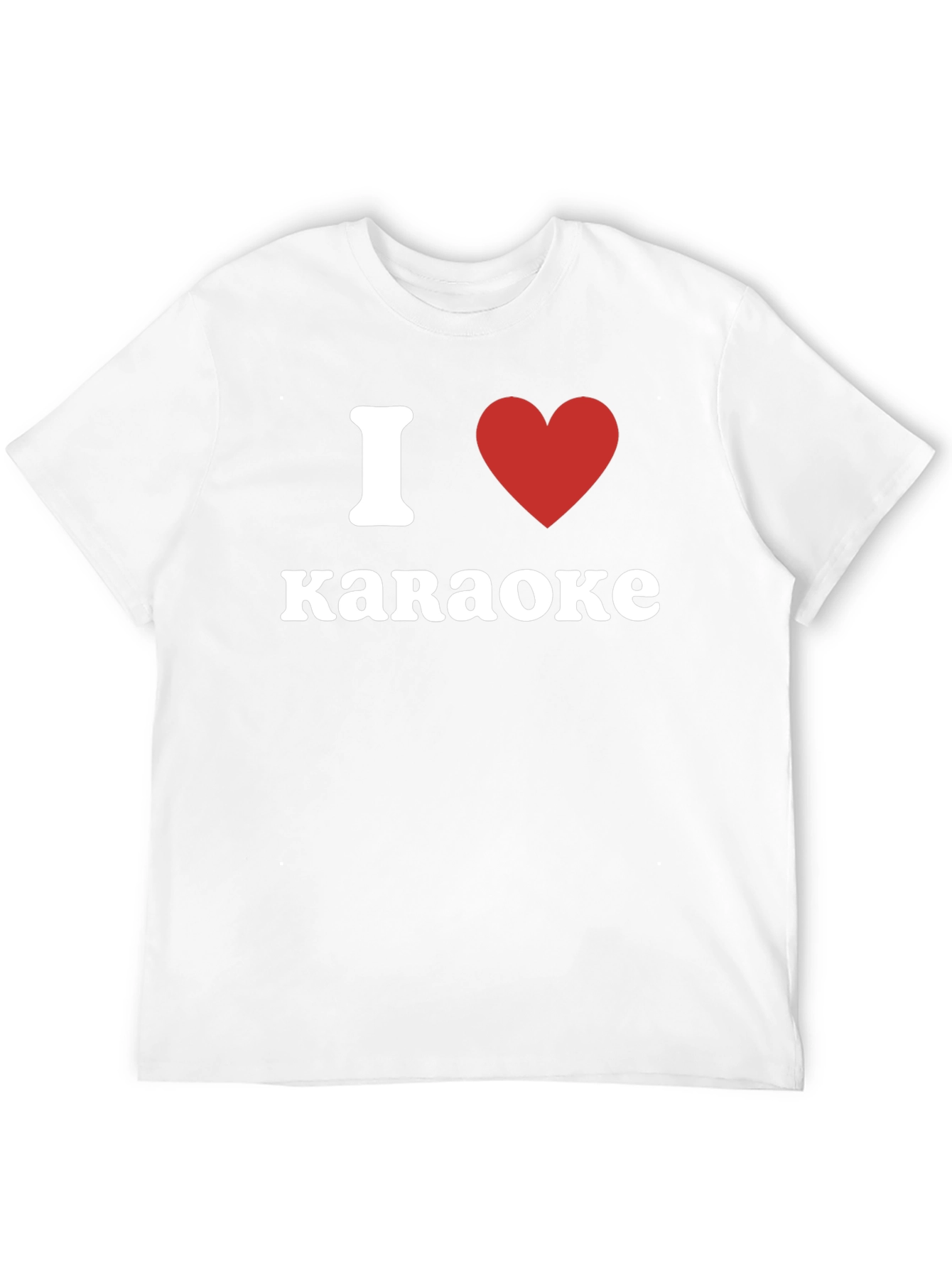 Black I Love Karaoke T-Shirt - Red Heart Design view 12