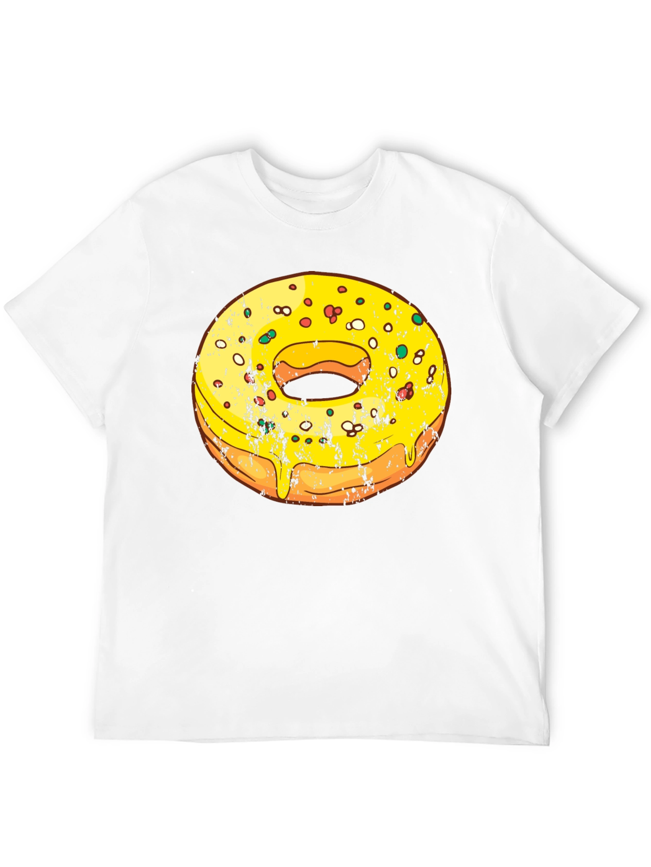 Black Donut Graphic Tee - Fun Foodie T-Shirt view 12