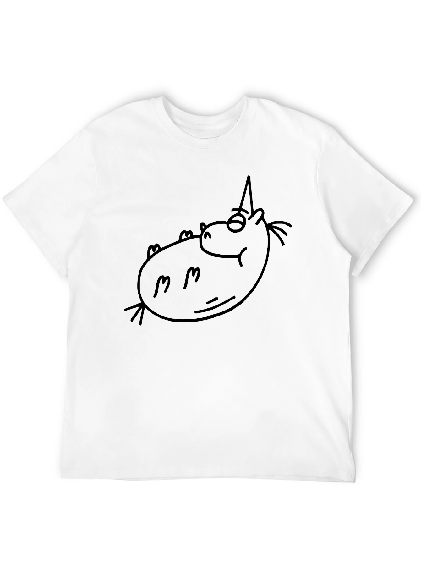 Black Funny Unicorn T-Shirt - Black Cotton Tee view 12