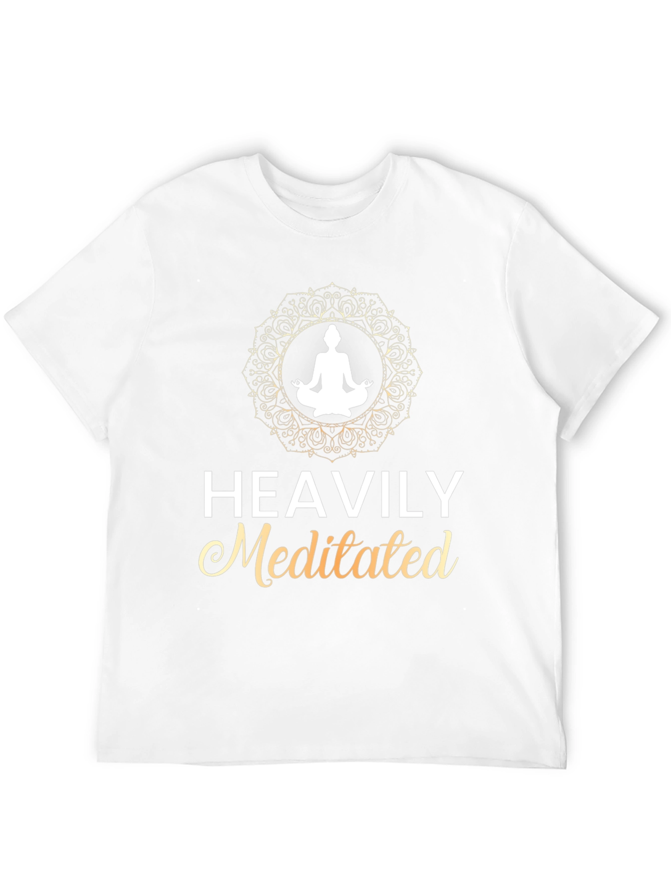Black Heavily Meditated T-Shirt - Yoga & Mindfulness view 12