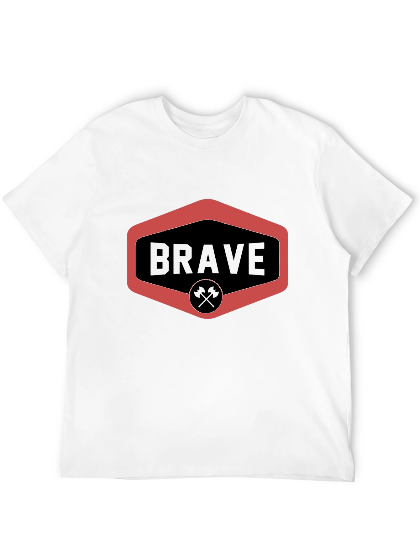 Black Brave Graphic Tee - Black Crew Neck view 12