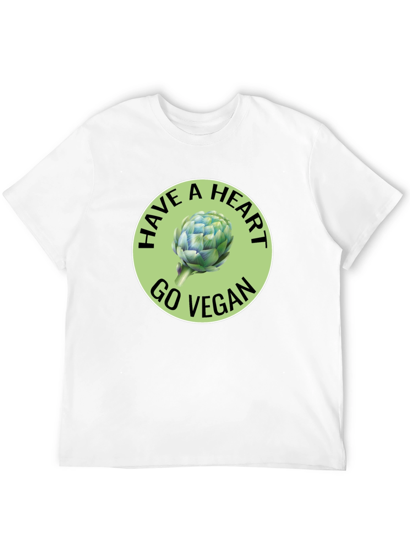 Black Vegan Heart Artichoke Graphic Tee view 12