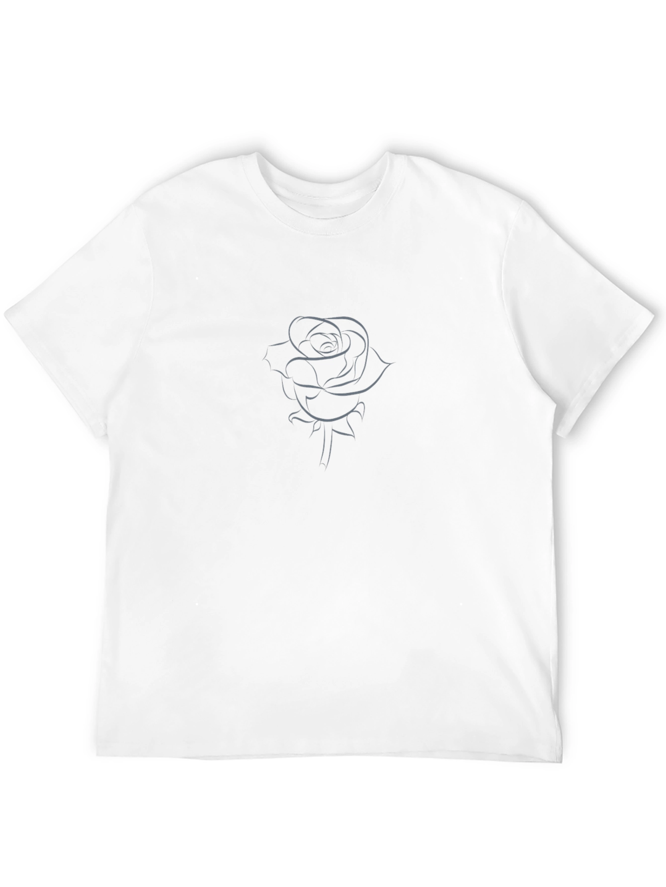 Black Black T-Shirt with Rose Design view 12