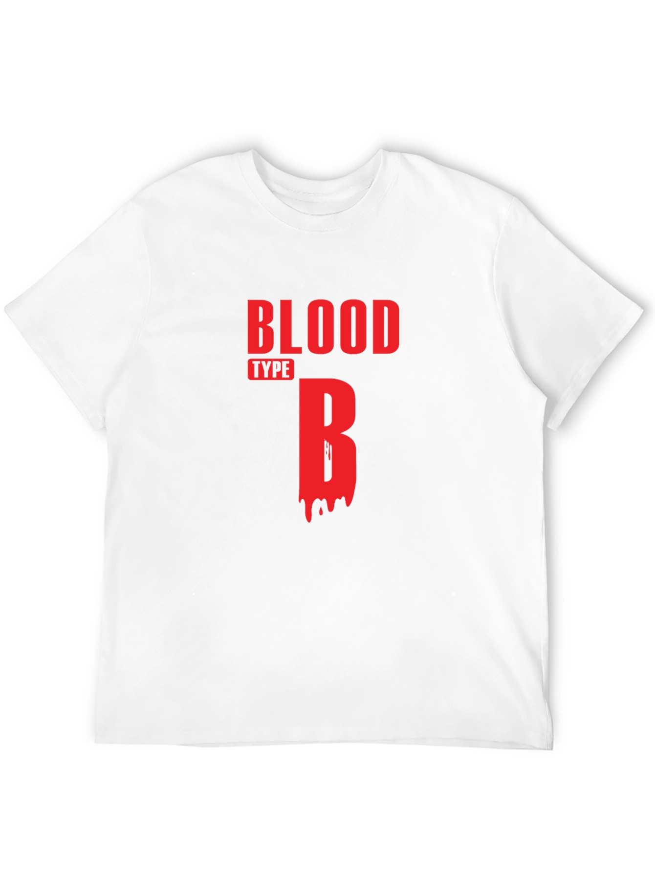 Black Blood Type B Graphic T-Shirt - Casual Cotton Tee view 12