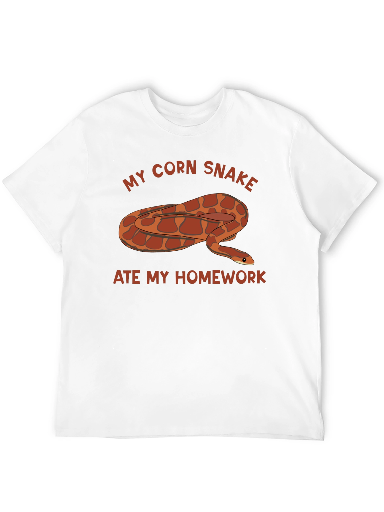 Black My Corn Snake Ate My Homework T-Shirt view 12