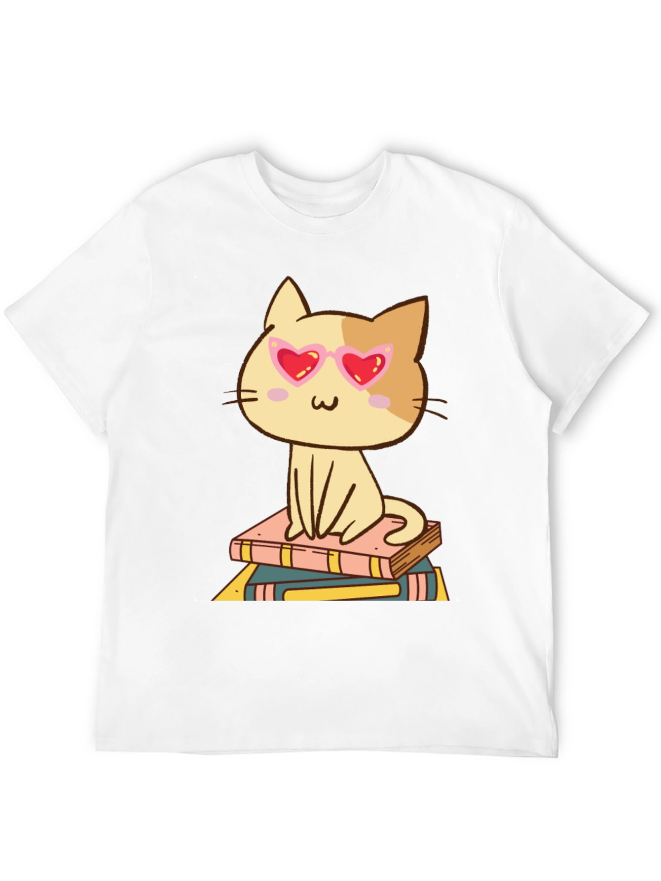 Black Cute Cat Reading Books T-Shirt view 12