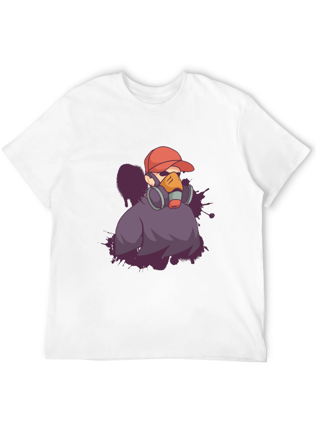 Black Urban Style Graphic Tee - Gas Mask Artist view 12