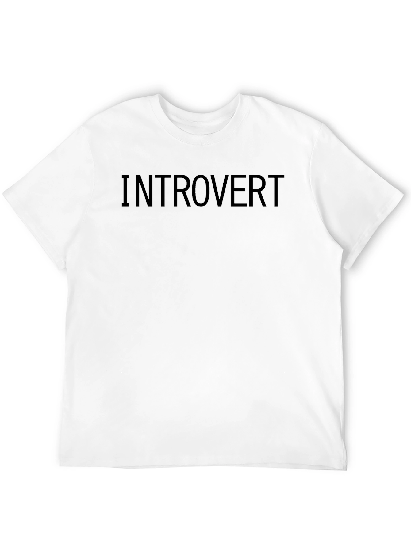 Black Introvert Black T-Shirt - Soft Cotton Crew Neck Tee view 12
