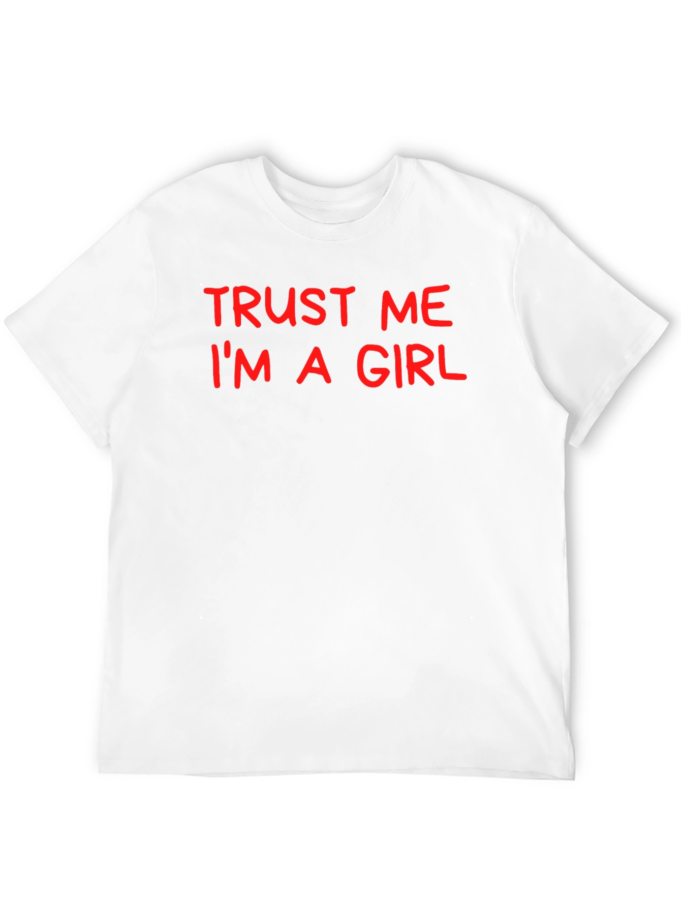 Black Trust Me I'm A Girl T-Shirt - Bold Red Text view 12