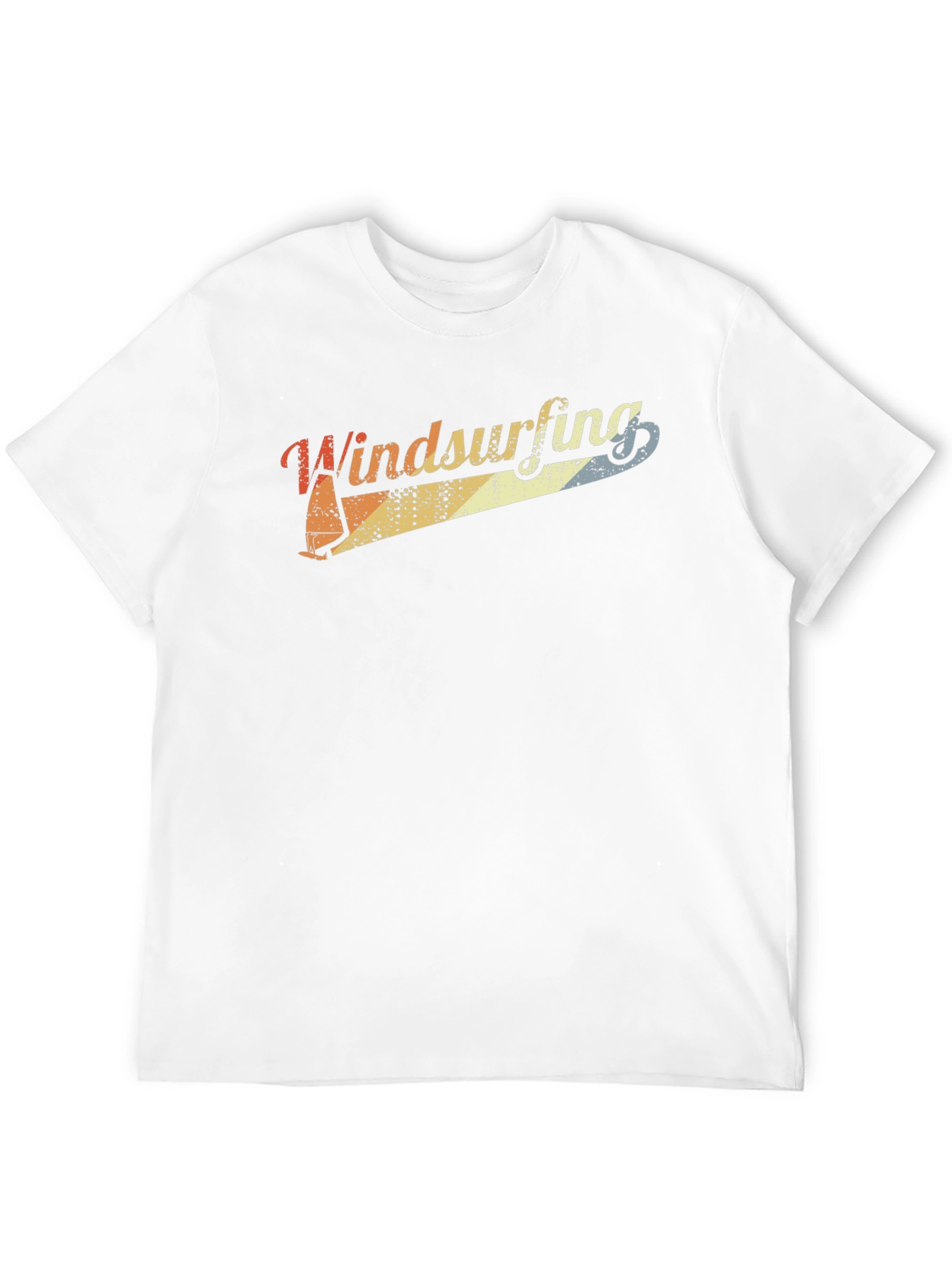 Black Retro Windsurfing T-Shirt - Vintage Style Tee view 12