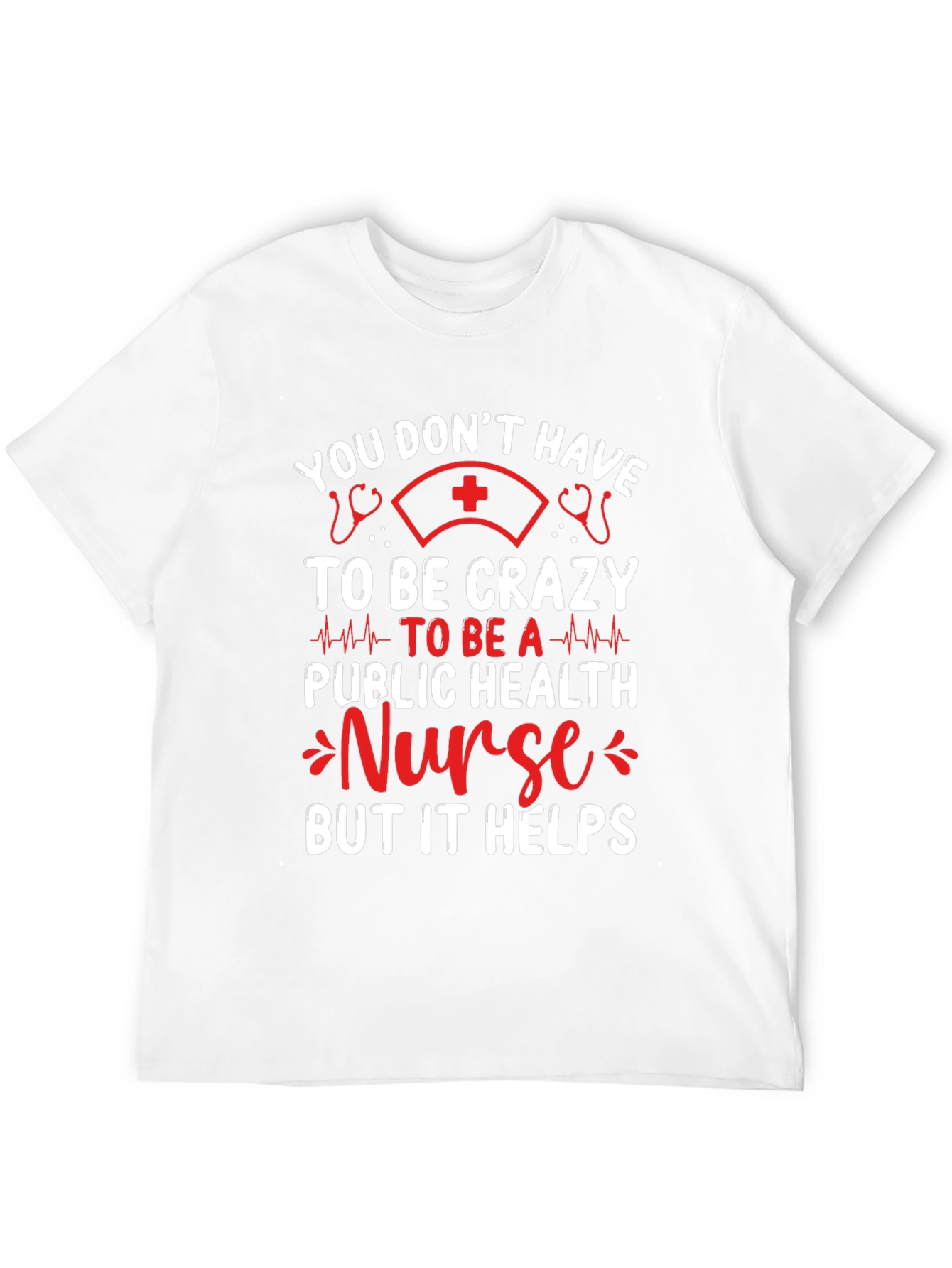 Black Funny Nurse T-Shirt: You Don't Have to Be Crazy view 12