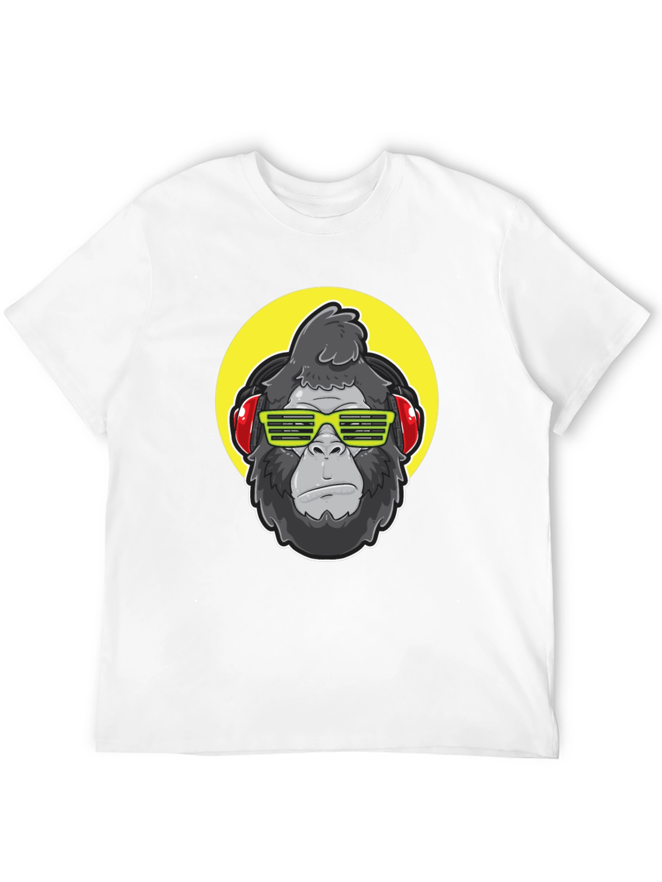 Black Cool Gorilla Graphic Tee - Music Lover Style view 12