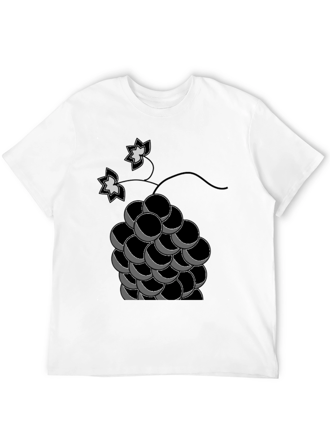 Black Grapes Graphic Tee - Black Cotton T-Shirt view 12
