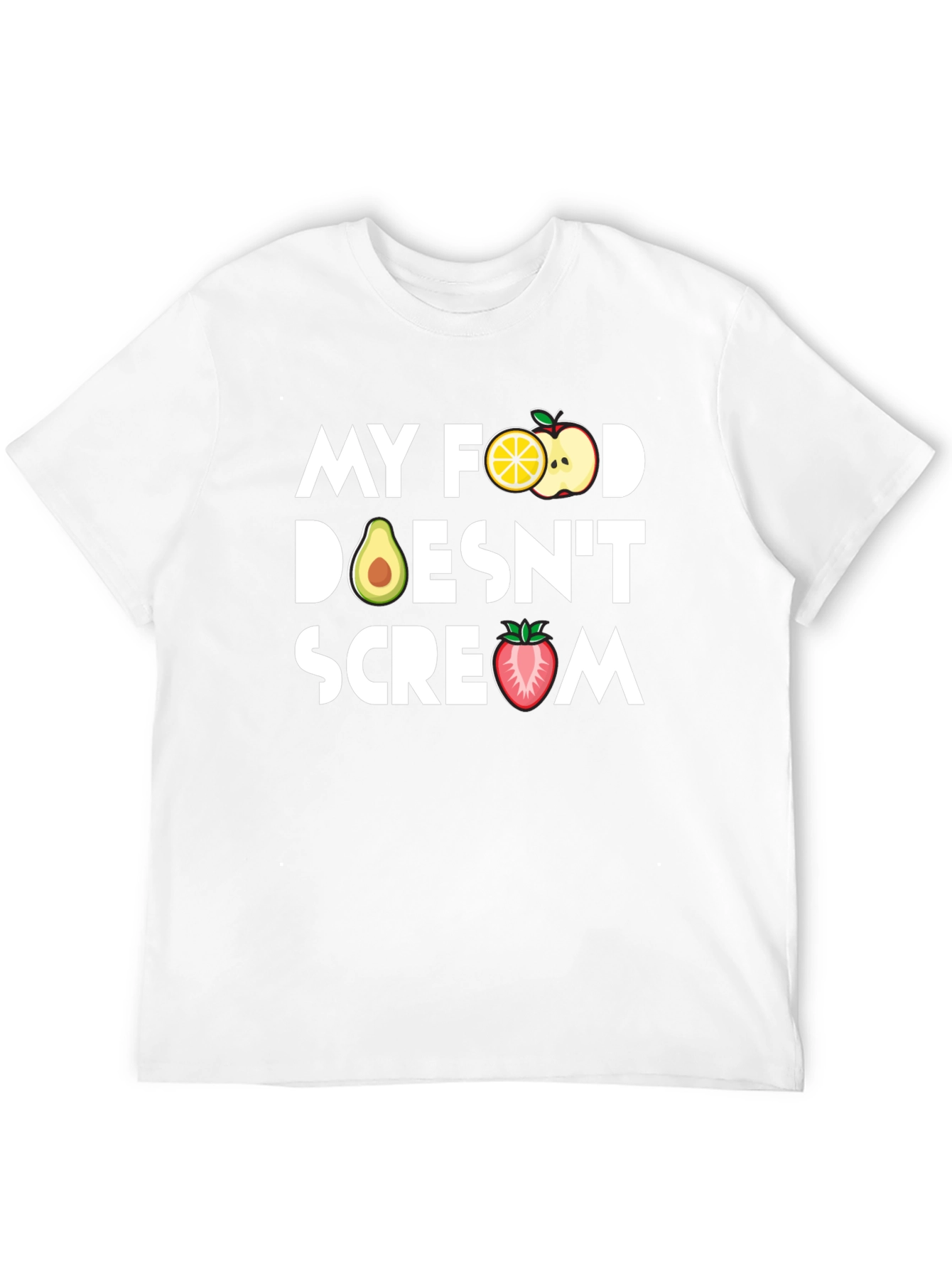 Black Vegan T-Shirt - My Food Doesn't Scream view 12