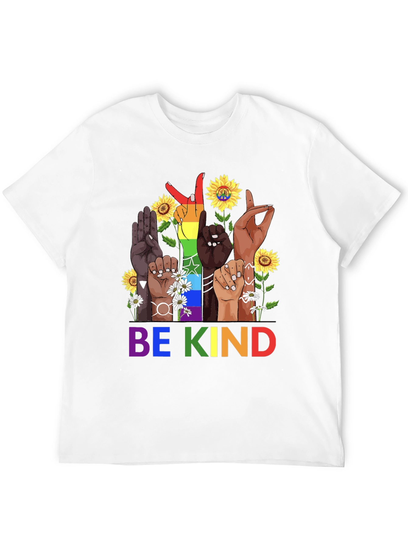 Black Be Kind Diversity Hands Graphic Tee - Unisex view 12