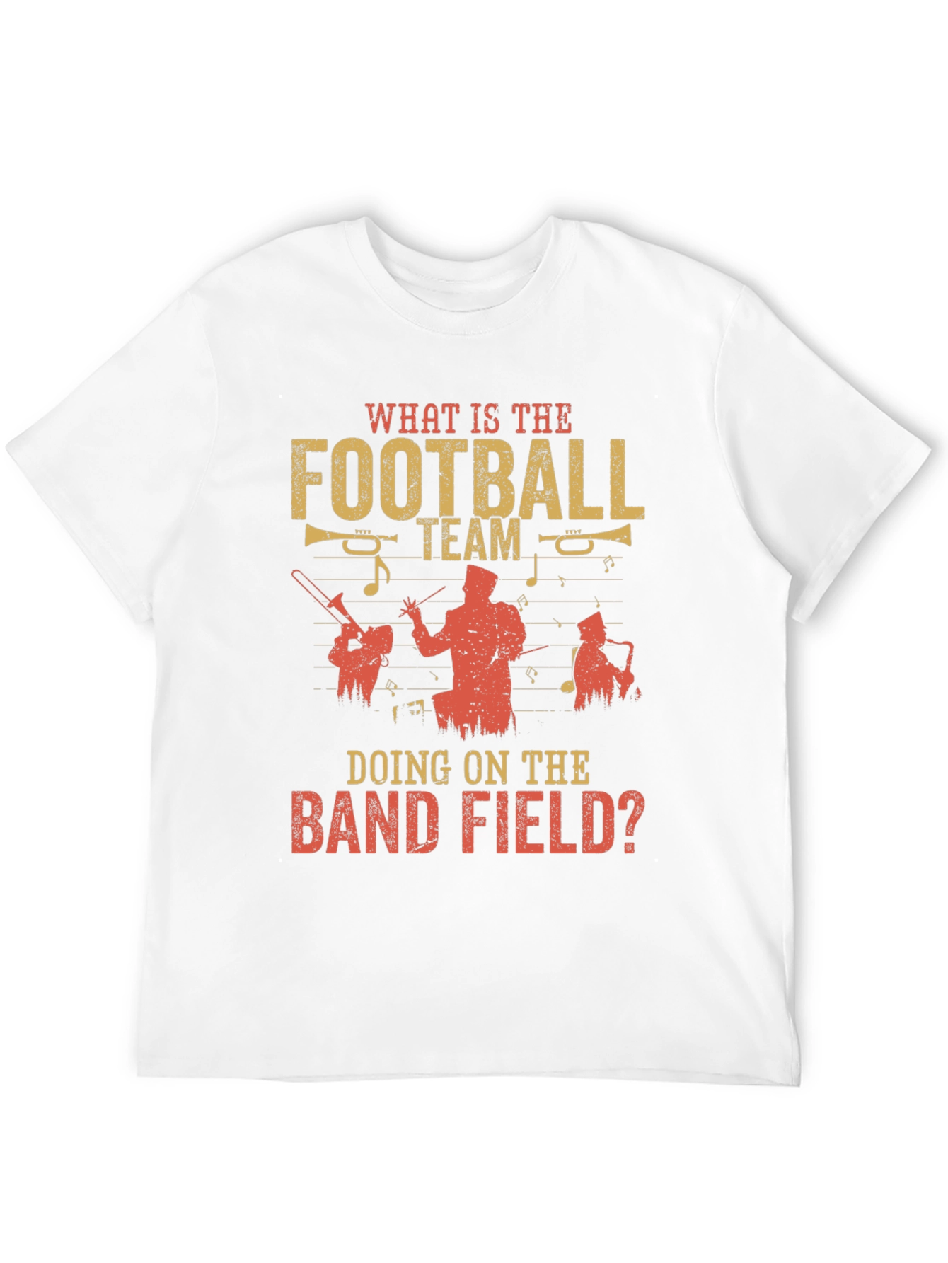 Black Football Team on Band Field Graphic T-Shirt view 12