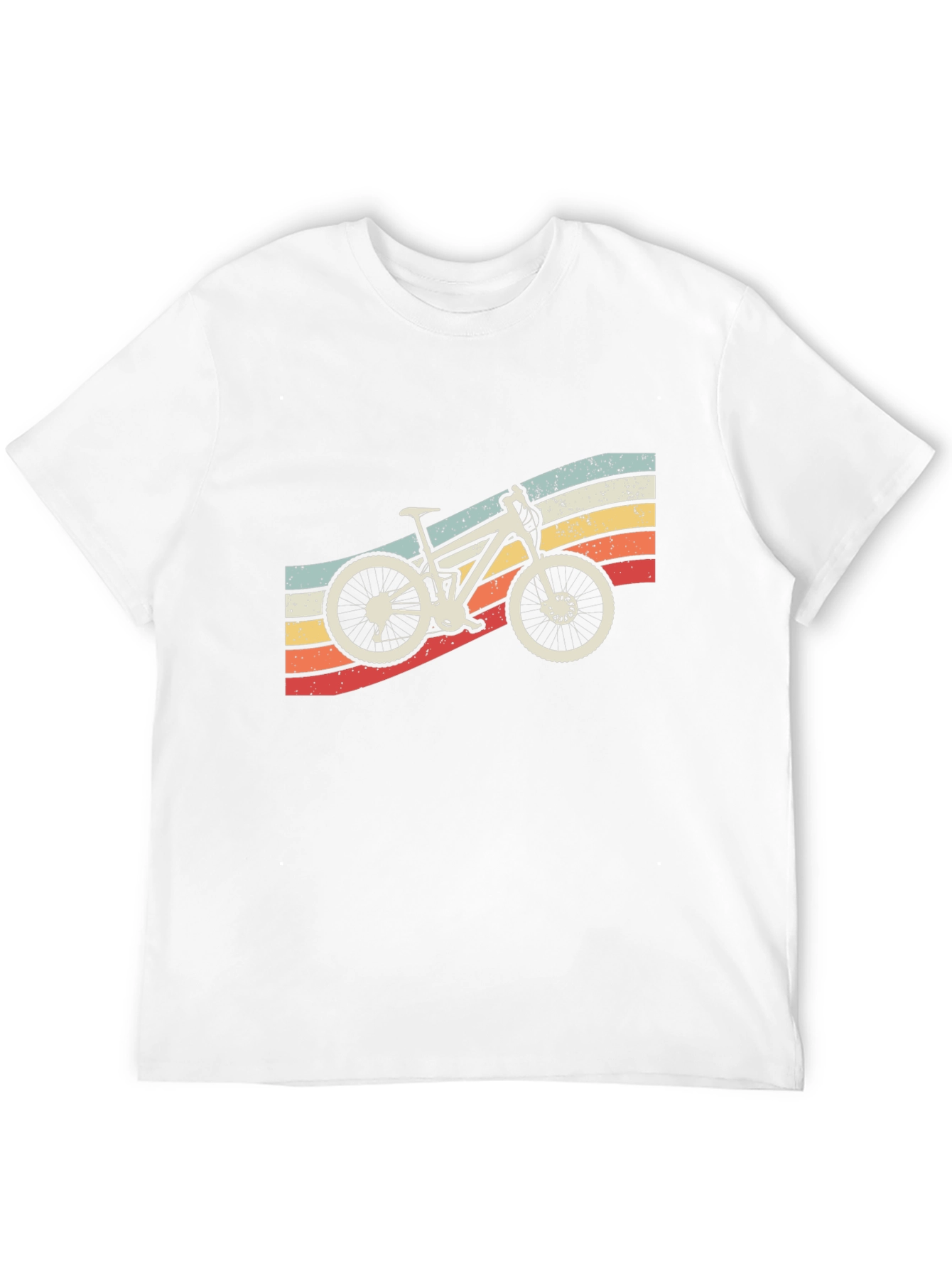 Black Retro Mountain Bike T-Shirt - Vintage Style view 12