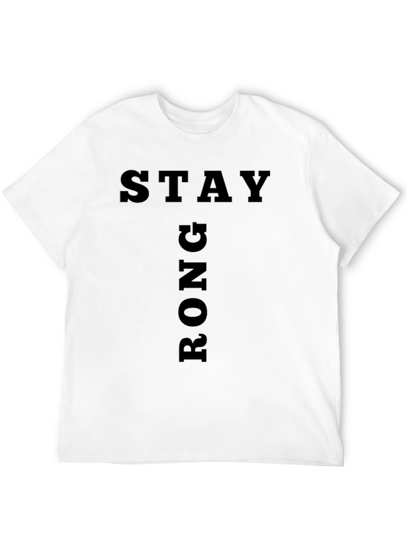 Black Stay Strong Graphic Black T-Shirt view 12